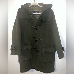 Burberry Wool Blend Duffle Coat, Winter Size S Women’s Green Color Warm